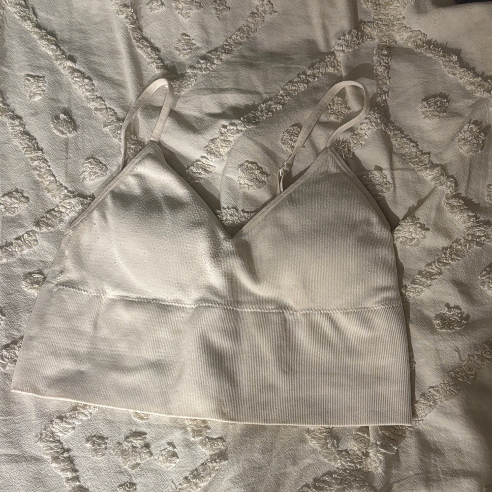 Dynamite White v-neck tank Top